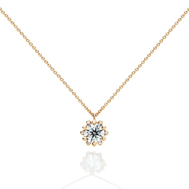 Halsschmuck, Rotgold, Schmuckwerk Alpen Anhänger mit Halskette