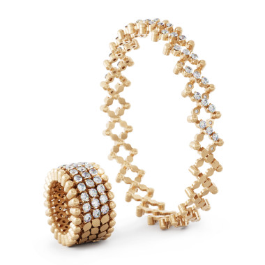 Ringe, Roségold, Serafino Consoli Brevetto Multi-Size Ring