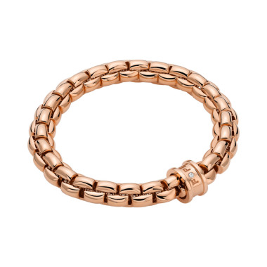 Armschmuck, Roségold, FOPE Eka Flex'it Armband mit weißen Brillanten