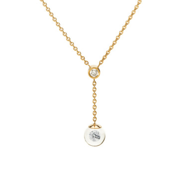 Halsschmuck, Rotgold, Schmuckwerk Glasklar Halskette