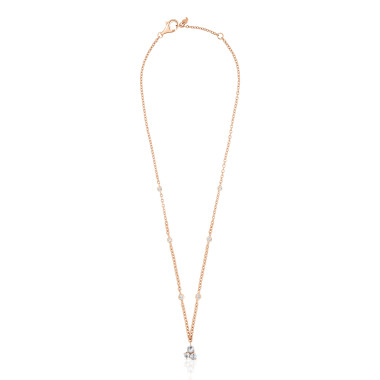         Roségold, Halsschmuck, Cervera Barcelona Abrazo Halskette