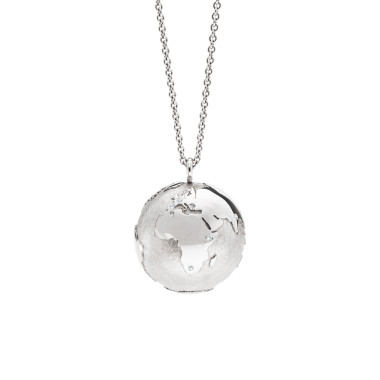 Halsschmuck, Weißgold, Schmuckwerk Halskette Meine Welt