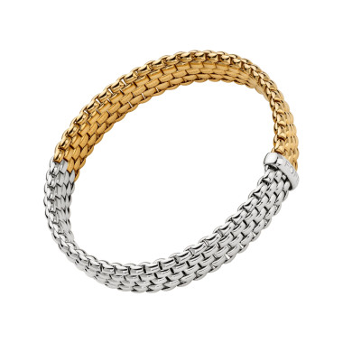         Gelbgold &amp; Weißgold, Armschmuck, FOPE Panorama Flex'it Armband