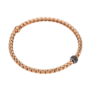 Armschmuck, Weißgold, FOPE Eka Flex'it Armband mit Pavébesatz