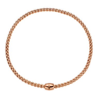 Halsschmuck, Roségold, FOPE Eka Flex'it Halskette mit dekorativem Verschluss