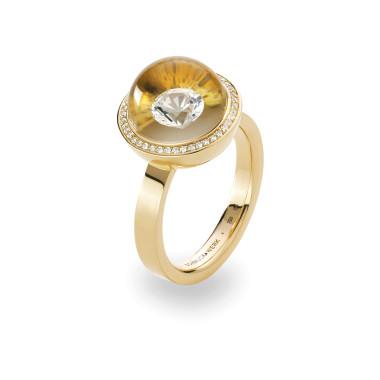 Ringe, Gelbgold, Schmuckwerk Glasklar Ring