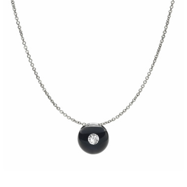 Halsschmuck, Edelstahl , Schmuckwerk Halskette Glasklar