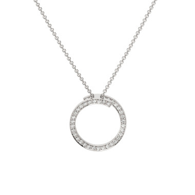 Halsschmuck, Weißgold, Schmuckwerk Saturn Halskette