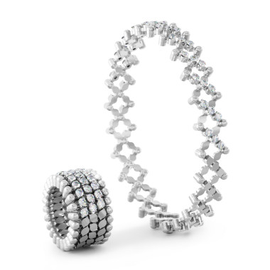 Ringe, Weißgold, Serafino Consoli Brevetto Multi-Size Ring