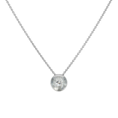 Halsschmuck, Platin, Schmuckwerk Glasklar Halskette