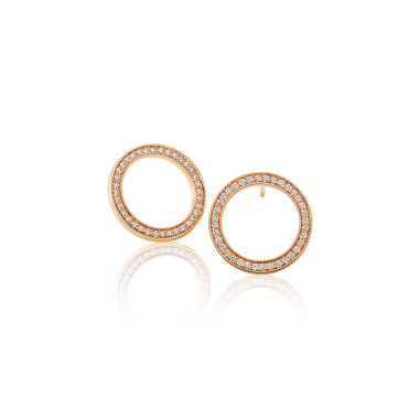 Ohrringe, Rotgold, Schmuckwerk Ohrstecker Saturn