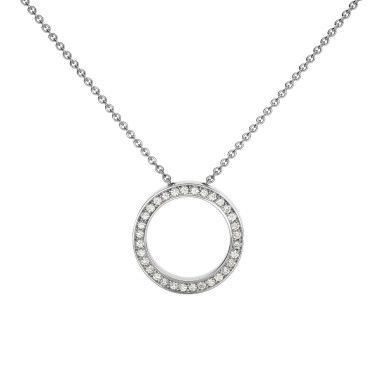 Halsschmuck, Weißgold, Schmuckwerk Saturn Halskette