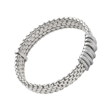         Weißgold, Armschmuck, FOPE Eka Flex'it Armband mit Diamantpavé