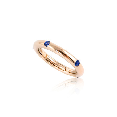 Ringe, Roségold, Adolfo Courrier Deep Blue Ring