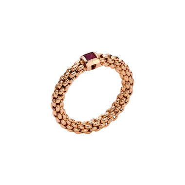 Ringe, Roségold, FOPE Souls Flex'it Ring mit Rubin