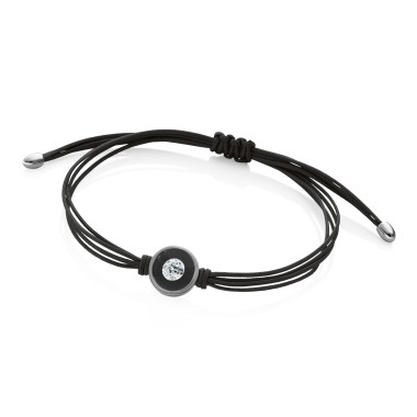 Armschmuck, Weißgold, Schmuckwerk Textilband Glasklar 