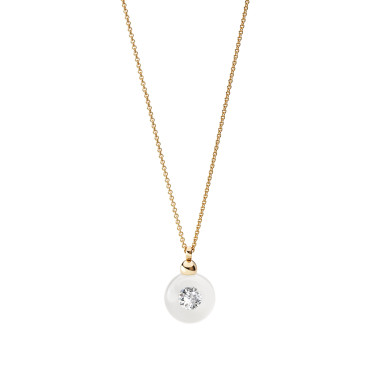 Halsschmuck, Rotgold, Schmuckwerk Halskette Glasklar