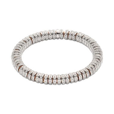         Roségold &amp; Weißgold, Armschmuck, FOPE Eka Flex'it Armband mit Diamantpavé