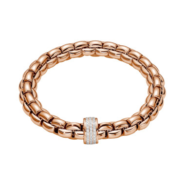         Roségold, Armschmuck, FOPE Eka Flex'it Armband mit Diamantpavé