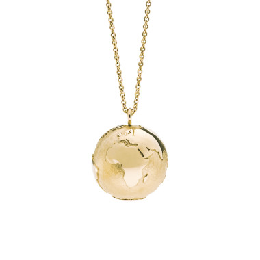         Gelbgold, Halsschmuck, Schmuckwerk Anhänger Meine Welt mit Halskette
