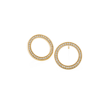 Ohrringe, Gelbgold, Schmuckwerk Saturn Ohrstecker