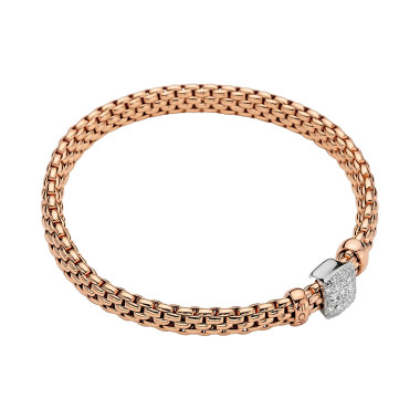         Roségold, Armschmuck, FOPE Eka Flex'it Armband mit Diamantpavé