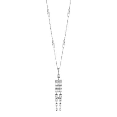 Halsschmuck, Weißgold, Hans D. Krieger Anhänger mit Kette