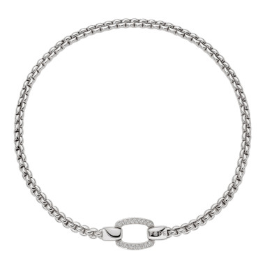 Halsschmuck, Weißgold, FOPE Eka Flex'it Halskette