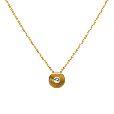 Halsschmuck, Gelbgold, Schmuckwerk Halskette Glasklar