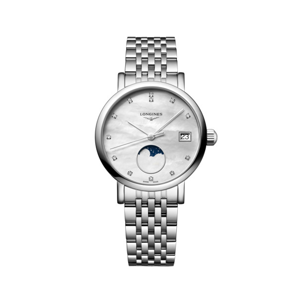         Damenuhr, Quarzwerk, Longines LONGINES ELEGANT COLLECTION MOONPHASE